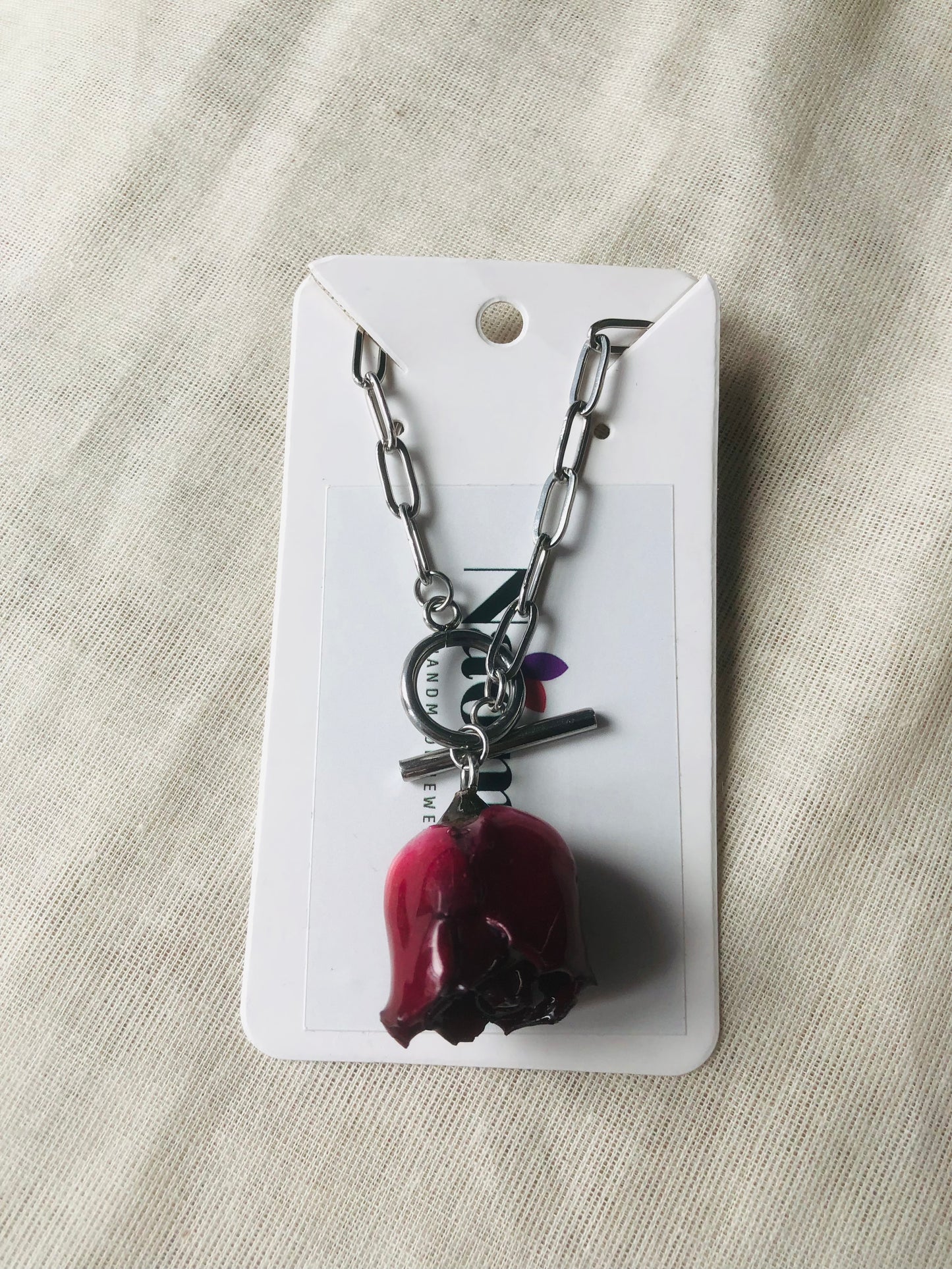 Rosebud necklace